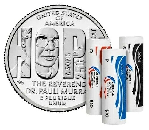 2024 PDS Rev. Dr. Pauli Murray アメリカンウィメンズ クォーターロールセット OGP ボックス 24WRB|WORLD RESOURCE【QUEEN店】