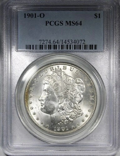 1901年 -O モーガンドル PCGS MS64 ナイスラスター ライトトーン-｜WORLD RESOURCE【QUEEN店】