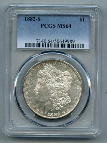 1882年 Sモーガンシルバードル PCGS MS 64-|WORLD RESOURCE【QUEEN店】