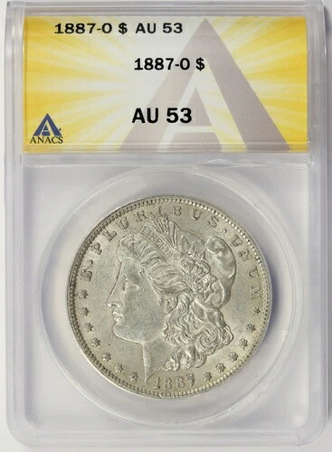 1887年-O モーガンシルバードル $1 ANACS AU53-|WORLD RESOURCE【QUEEN店】