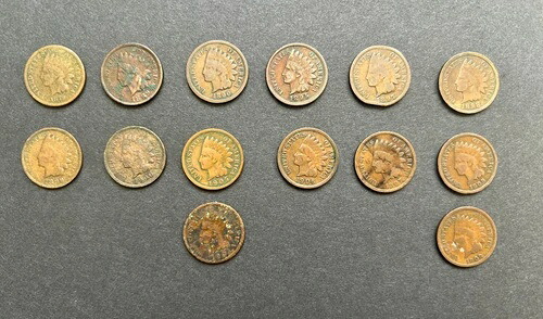 14個ロット - 1879-1908 インディアンヘッドセントペニーコレクション - プランシェット 1897-｜WORLD RESOURCE【QUEEN店】