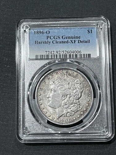 1896年-O $1 モーガンシルバードル PCGS XFディテール 90% 憲法シルバー-
