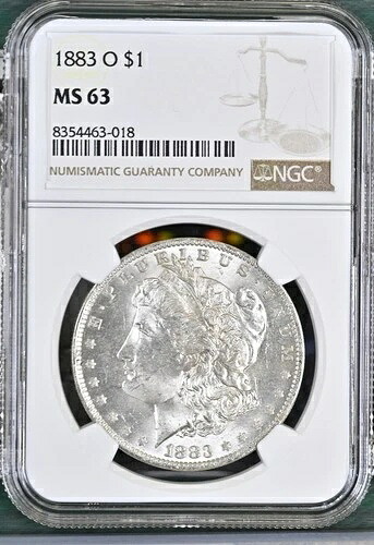 1883年 O モルガン銀貨 NGC MS-63 ブリリアント 未流通 3018｜WORLD RESOURCE【QUEEN店】 42,185円