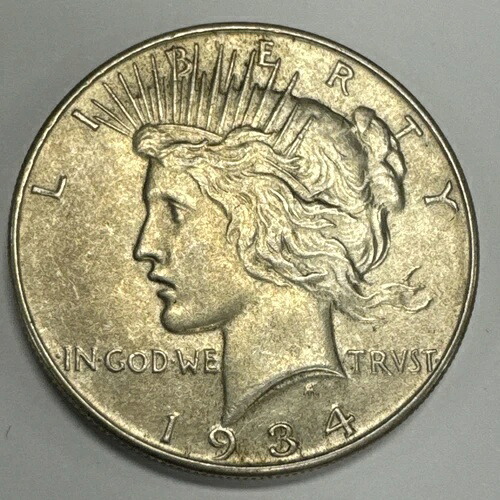 1934 年ピース シルバー ダラー チョイス AU+。 42,185円