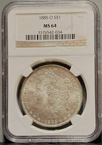 1885-O モルガン・ダラー NGC認定 MS64