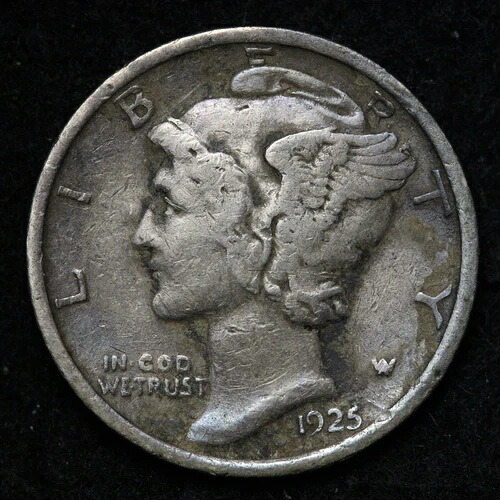 1925-D マーキュリー シルバー ダイム XF E308 JRB｜WORLD RESOURCE【QUEEN店】
