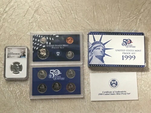 ?? 1962 NGC PF64 シルバー 25 セント ??1999 プルーフセット ??1/4 ポンド ワールドコイン ロット ??