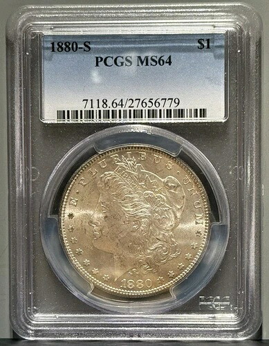 1880-S モルガン・ダラー PCGS 認定 MS64