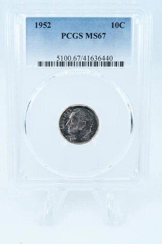1952年-P PCGS MS67 ルーズベルトダイムビジネスストライク 10C-|WORLD RESOURCE【QUEEN店】