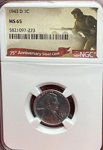 1943年 D 75周年記念スチールセント NGC MS65｜WORLD RESOURCE【QUEEN店】