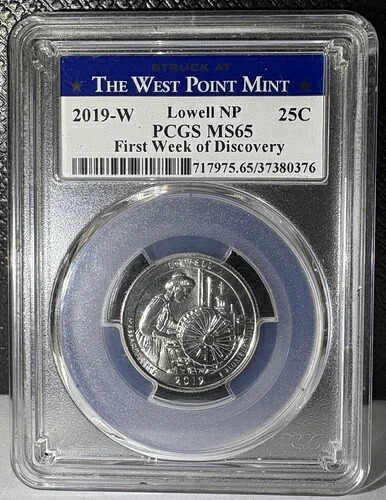 2019-W ローウェル NP 25C クォーター PCGS 立地 MS65 の最初の週-|WORLD RESOURCE【QUEEN店】
