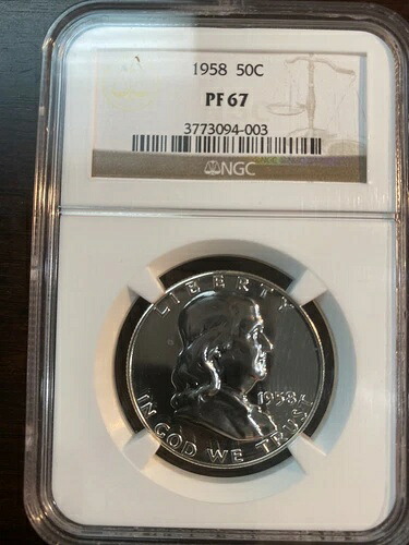1958年 PF 67 NGC フランクリン 1/2ドル-|WORLD RESOURCE【QUEEN店】