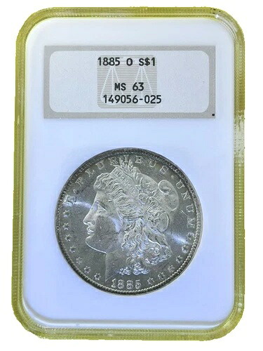 1885-O、S$1 モルガン銀貨、NGC MS63、素晴らしいコインです。