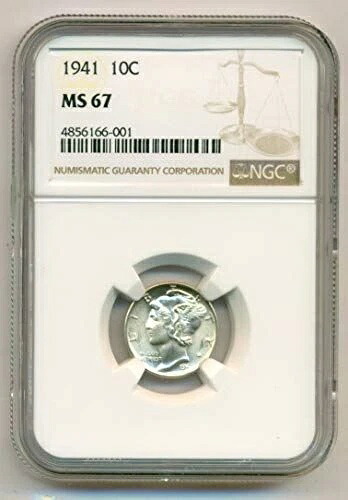 1941年 マーキュリーダイム MS67 NGC