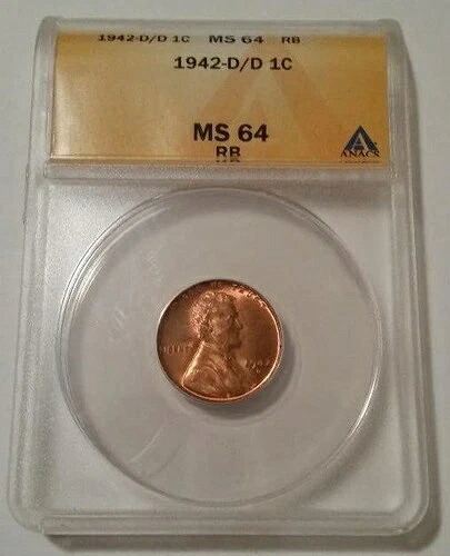 1942年 D/D リンカーンウィートセント MS64 RB ANACS-|WORLD RESOURCE【QUEEN店】