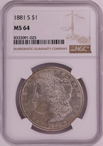 1881年 -S モーガンドル NGC MS64 (B2915)-|WORLD RESOURCE【QUEEN店】