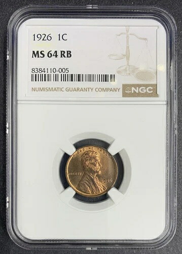 1926年 リンカーンセント MS64RB NGC-