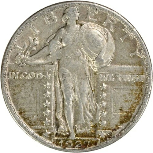 1927年 自由の女神立像 シルバークォーター AU 未認証 #1034-｜WORLD RESOURCE【QUEEN店】 42,185円