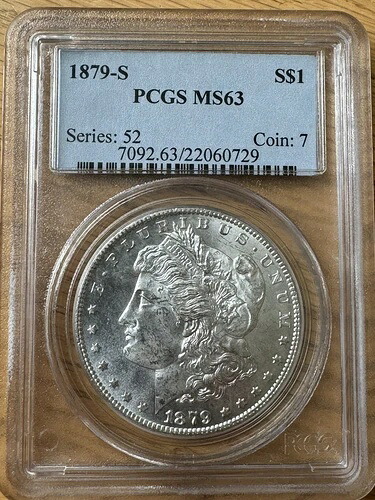1879年 サンフランシスコ モルガン シルバー ドル PCGS MS 63