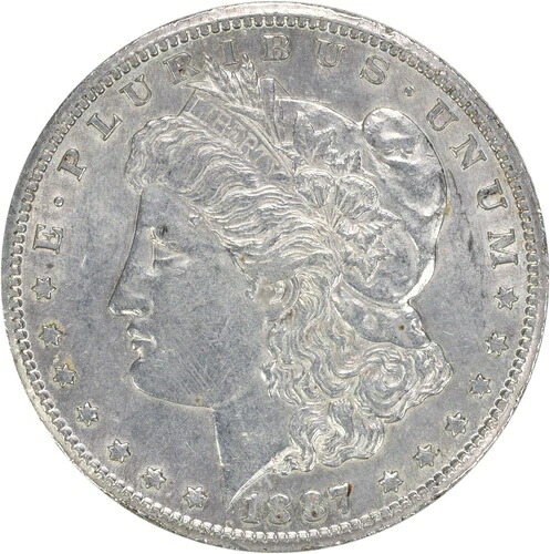 1887-S モーガン銀貨 AU 未認定 #413|WORLD RESOURCE【QUEEN店】