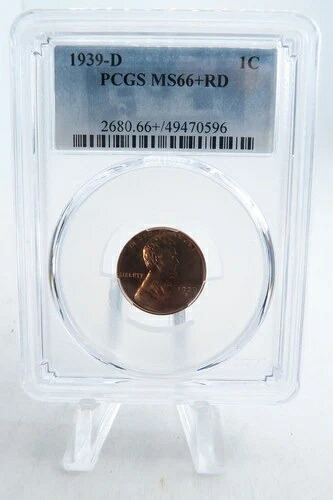 1939年-D PCGS MS66+RD リンカーンウィートセント ビジネス ストライク 1C-|WORLD RESOURCE【QUEEN店】