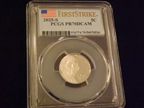 2025 5 C ニッケル ファーストストライク PCGS PR 70-｜WORLD RESOURCE【QUEEN店】 42,185円