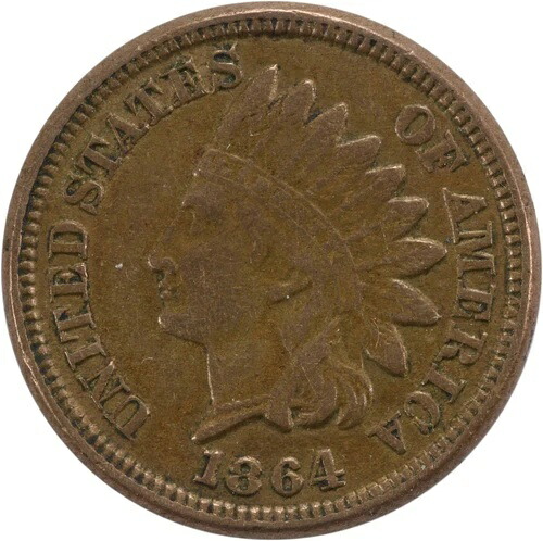 1864年製インディアンセント銅ニッケルEF未認定#906|WORLD RESOURCE【QUEEN店】