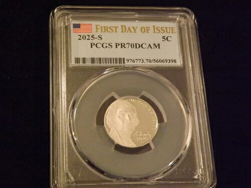 2025年 5C ニッケル 発行初日 PCGS PR 70