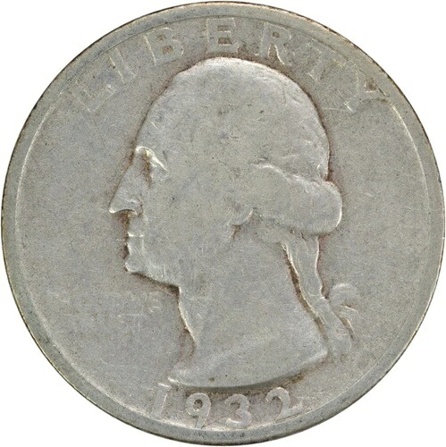 1932-S ワシントン銀貨 25セント硬貨 F 未認定 #156|WORLD RESOURCE【QUEEN店】