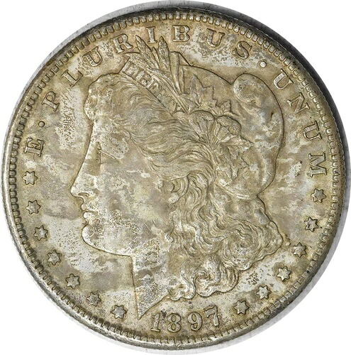 1897年-S モーガンシルバードル AUスライダー未認証 #1132-