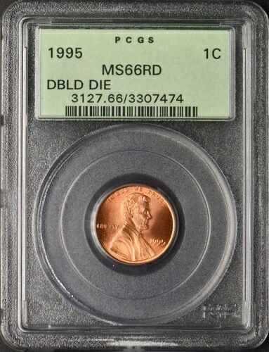 1995年リンカーンセント - PCGS MS66RD ダブルダイ OGH - ?COINGIANTS?