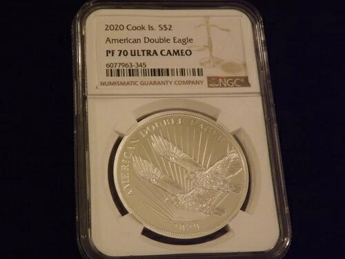2020年 $2 クック アメリカン ダブルイーグル NGC PF 70 ウルトラカメオ-