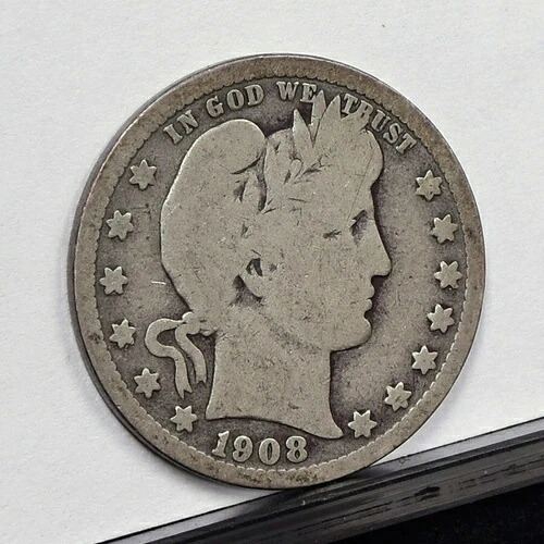 1908年-Sバーバークォーター-VG (#59094-L)-|WORLD RESOURCE【QUEEN店】