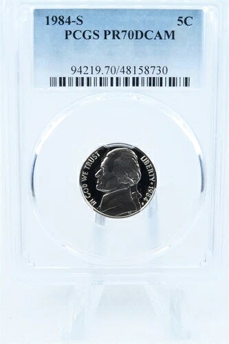 1984年-S PCGS PR70DCAM ジェファーソン ニッケルプルーフ 5C-