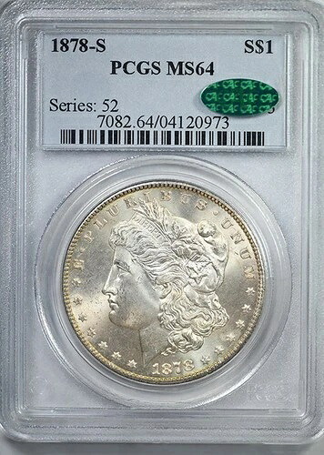 1878年-S モーガンドル $1 PCGS MS64 CAC-
