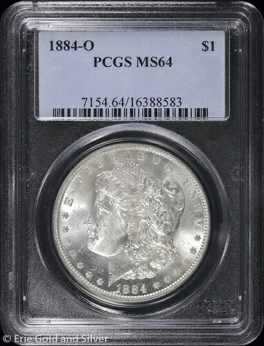 1884-O 1ドル モルガン銀貨 PCGS MS 64 | VAM-14 O/O 未流通 UNC BU