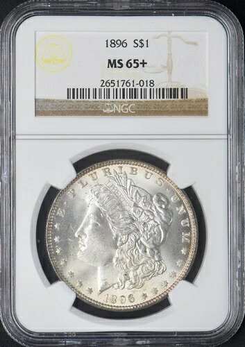 1896年 モーガンシルバードル-NGC MS65 + - ? コインガント?-