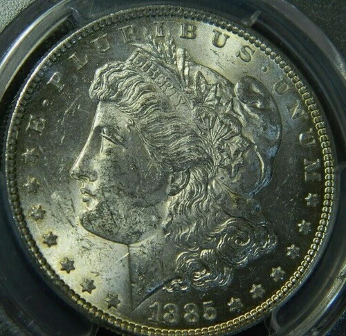 1885年 P $1 モーガンドル PCGS MS62 ～ VSS VAM 23B (クラッシュ、オブブブレイク) ～ R6 ～ (L#2-20)- 77,440円