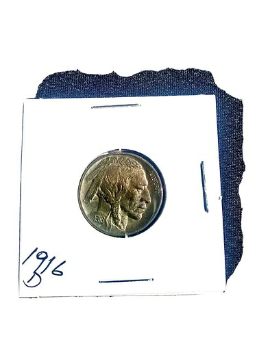 1916年-Dバッファローニッケル、非常に良い品質のトーン