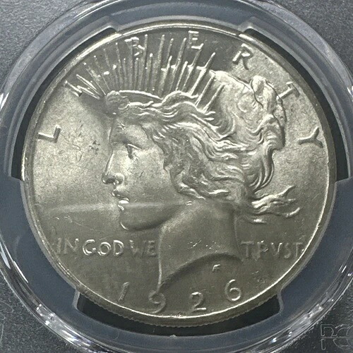 ピースダラー 1926年 PCGS MS 64 未流通 90% シルバー 1ドルコイン 派手なブラストホワイト