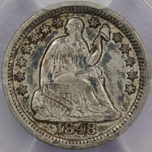 1848年-O自由の女神座像ハーフダイム-PCGS XF 40-