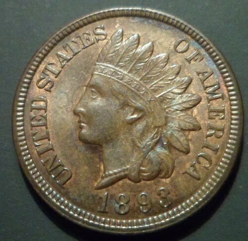 ANACS MS62 BU UNC 1893 3/3 インディアンヘッドセントスノー 11 S-11 レア 3つ星ミックス RPD-
