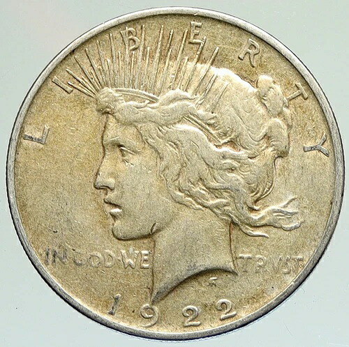 1922年 D US アンティーク シルバーピースドル 国内コイン 自由の女神&イーグル i111879- 77,440円