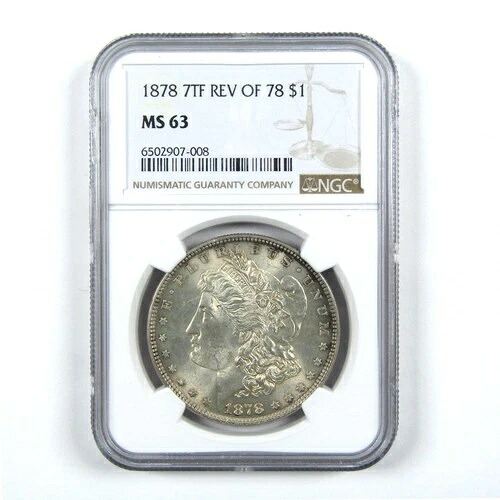 1878年 7TF Rev 78 モルガン・ダラー MS 63 NGC シルバー 1ドルコイン SKU:I11787