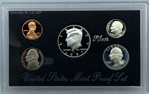 1997S アメリカ大統領 JFK プルーフ シルバー ハーフドル クォーター US コインセット 5 i114456-