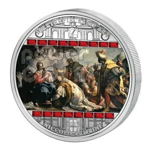 2013年 王の崇拝 傑作美術 3オンス 銀貨