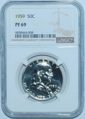 1959年 NGC PR69 PF69 プルーフストライク フランクリン ハーフダラー