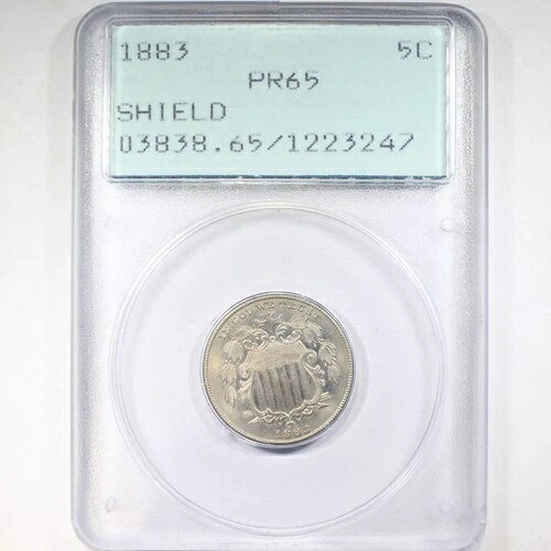 1883年 5C シールド PCGS PR65 ラトラー - シールドニッケル