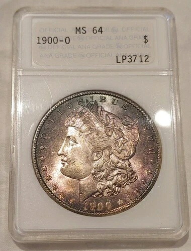 1900-O 1ドル モルガン銀貨 MS-64 オールドANAホルダー 非常に良好な状態