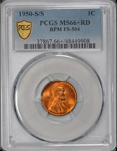1950-S/S 1C RPM FS-504 SKU#48449908 MS66+RD